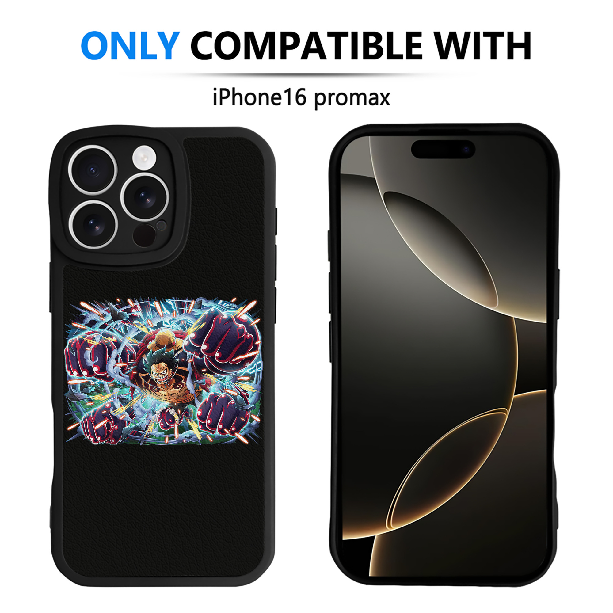 （画像用） ワンピース モンキー・D・ルフィ ONE PIECE Monkey D. Luffy 【iPhone 16シリーズ対応】シリコンスマホケース（レザー調） 材質：シリコン
